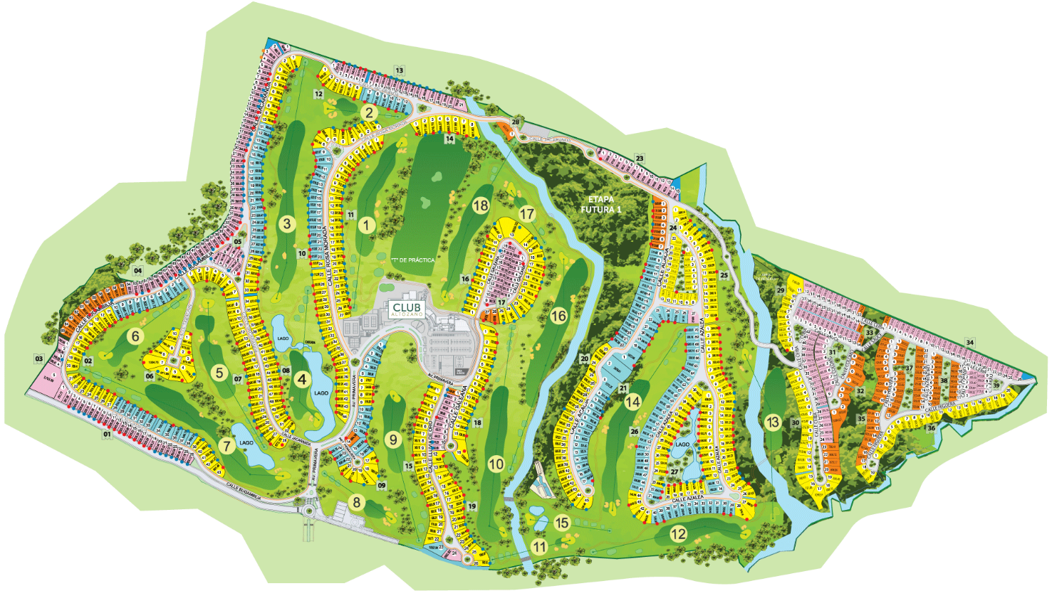 Mapa de lotificación - Altozano Colima